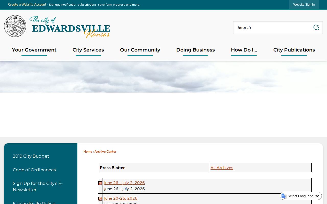 Edwardsville Police arrest records source